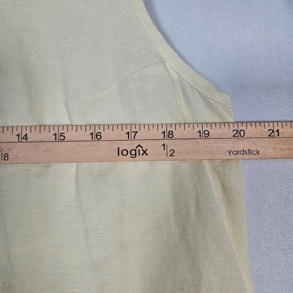 Tommy Bahama Hooded Dress Women L Yellow Hemp Silk Blend Sleeveless Relaxe Beach - Picture 5 of 14